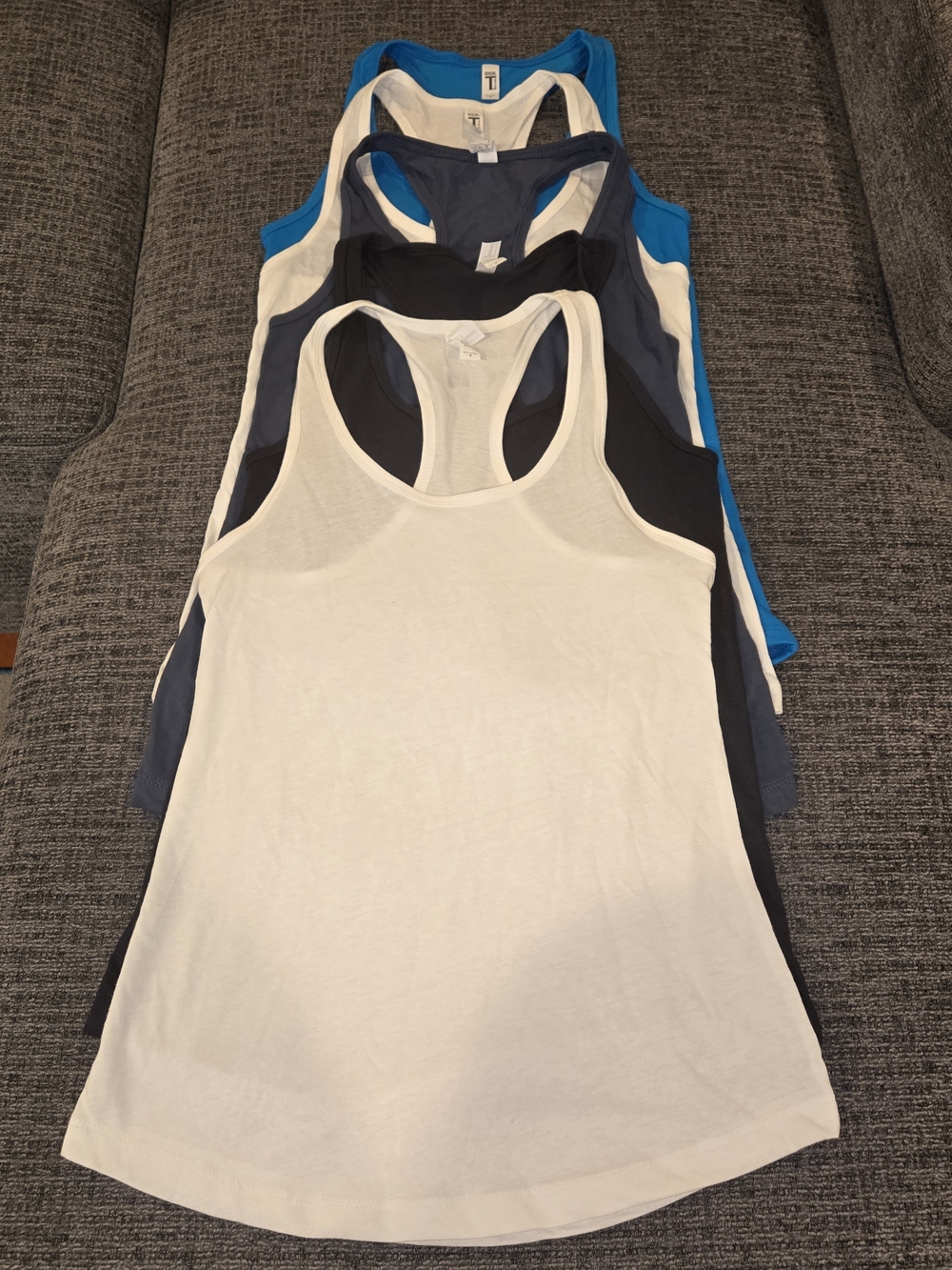 Lot of 5 Next Level Ideal T Racerback Tanks, Size Small, Assorted Colors, NWOT